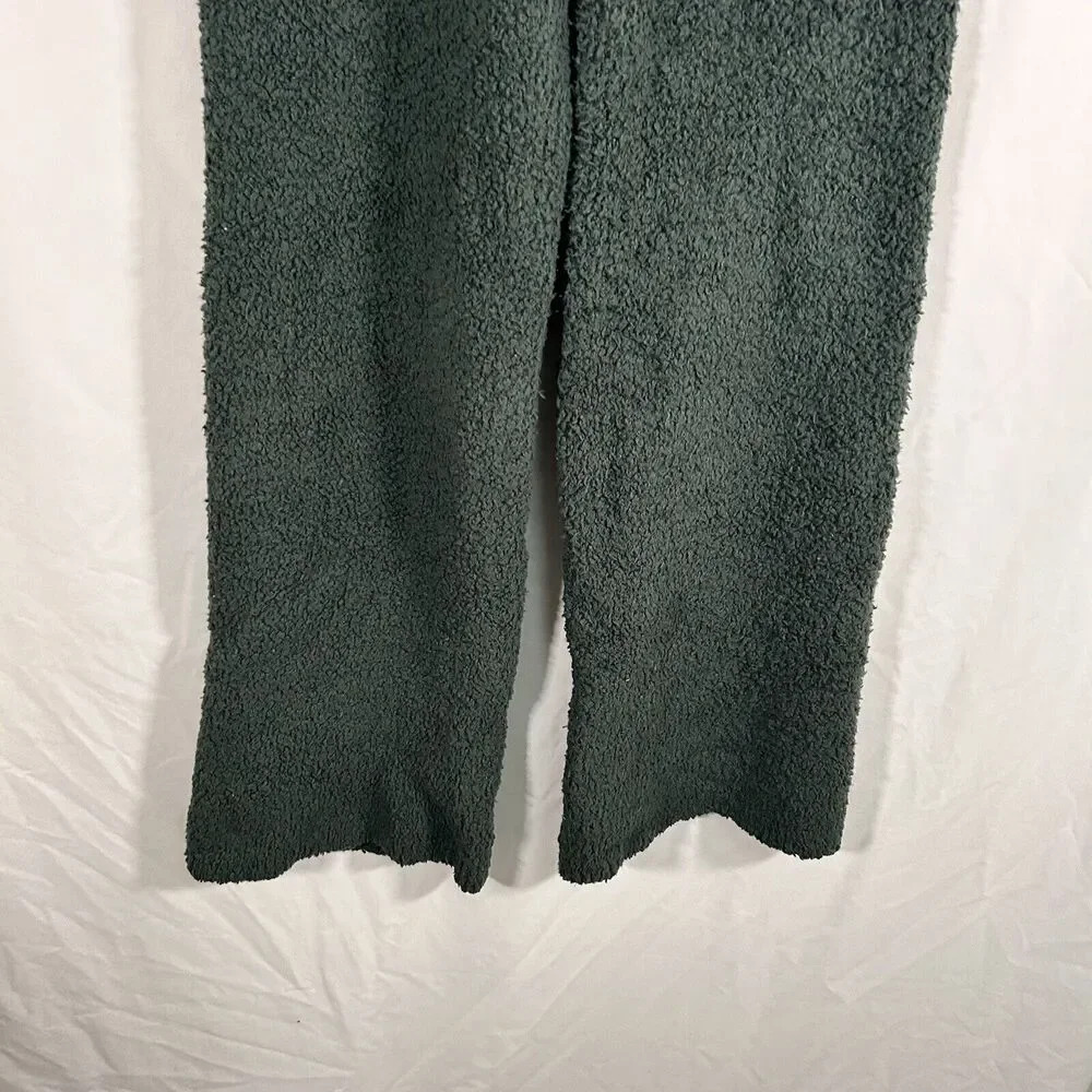 aerie Sweatpants Women's XS Green Fleece Pull On Drawstring Flare No Pockets - Picture 3 of 7